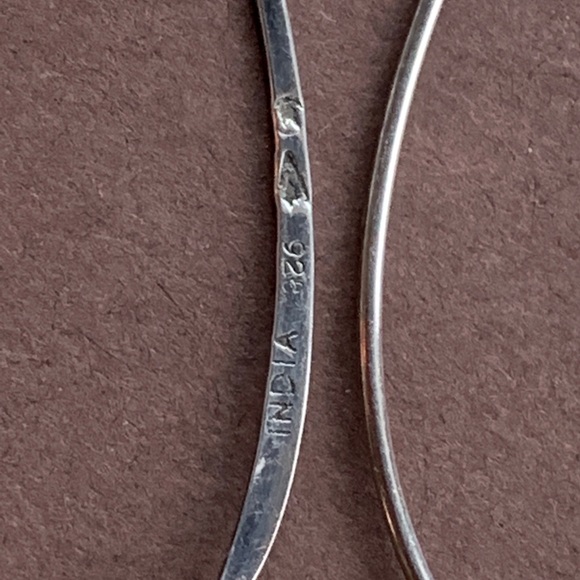 SILPADA Sterling Silver Long Wire earrings with silver drop - Picture 3 of 4